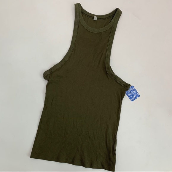 Free People Racer Back Tank Top army green - Picture 3 of 5